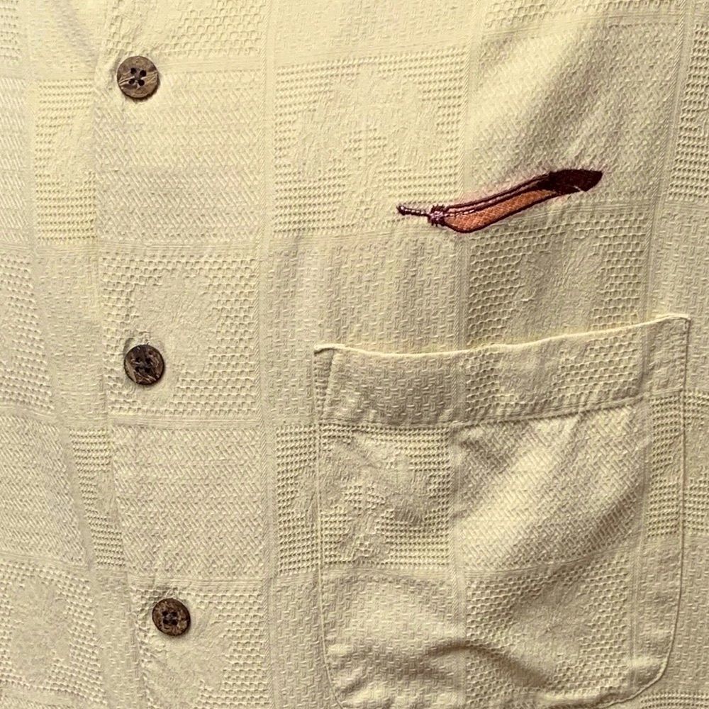 New! Gold Tri-Mountain XL 100% Silk Gold Beachy Tropical Shirt Men’s XL NWT - Picture 6 of 16